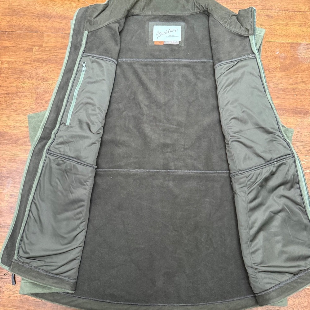 Duck Camp Airflow Insulated Vest Men XL Olive Green Fleece WFH4404 Hunting Gear - Picture 4 of 10